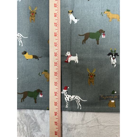 Sophie Allport Christmas Tea Towels Dogs Pets 100% Cotton Set Of Two NWOT! - Picture 12 of 14